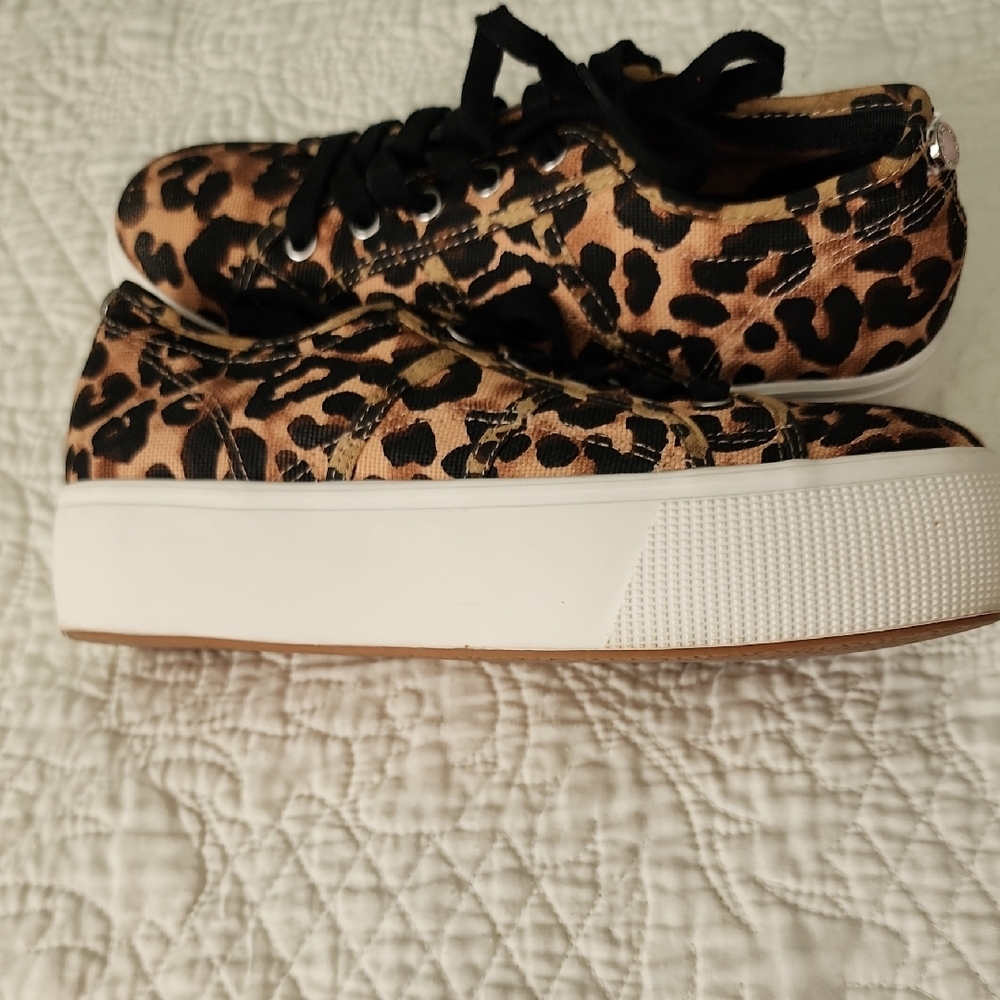 Steve Madden Leopard Print Sneakers - Picture 6 of 11